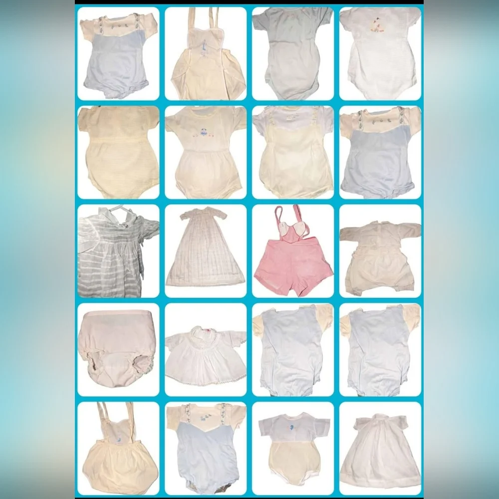 Antique Vintage baby/ toddler/kids clothes‎ and blankets